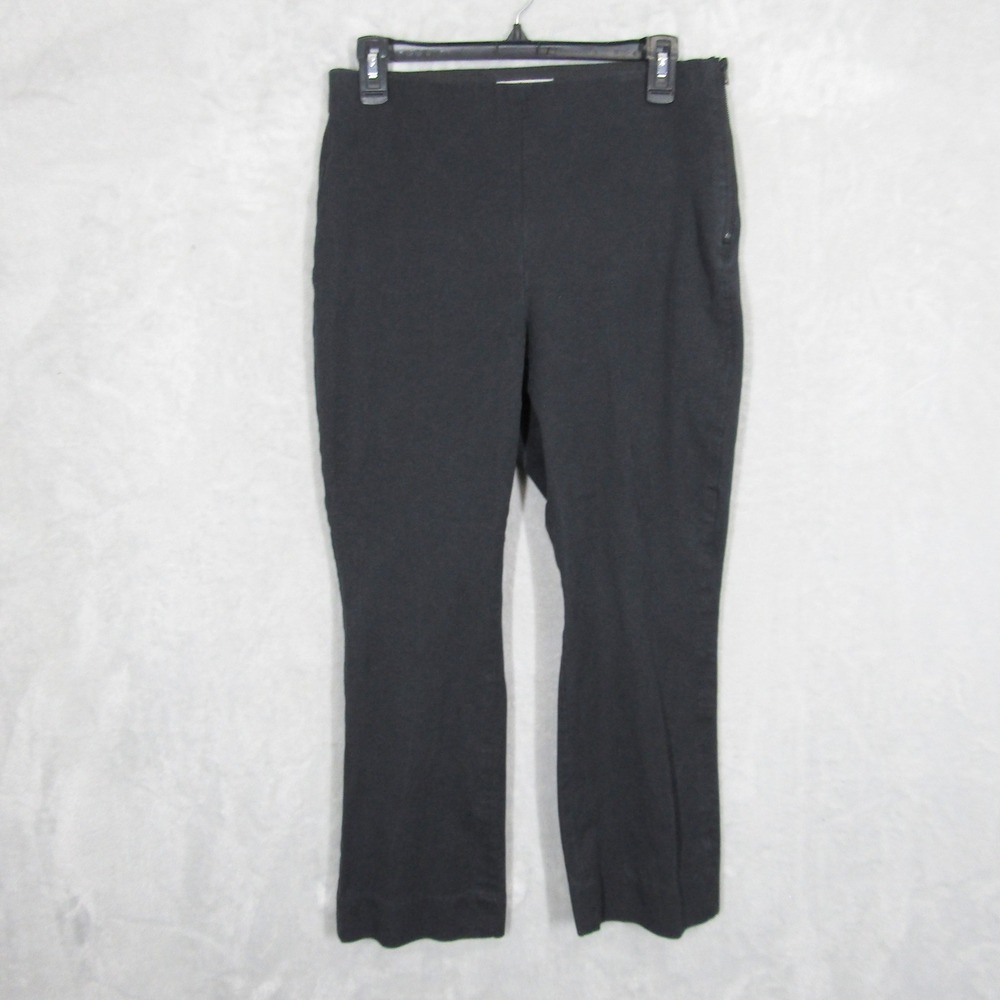 Everlane Womens 10 Slim Leg Pull On Career Work Pants Stretch Black Cropped